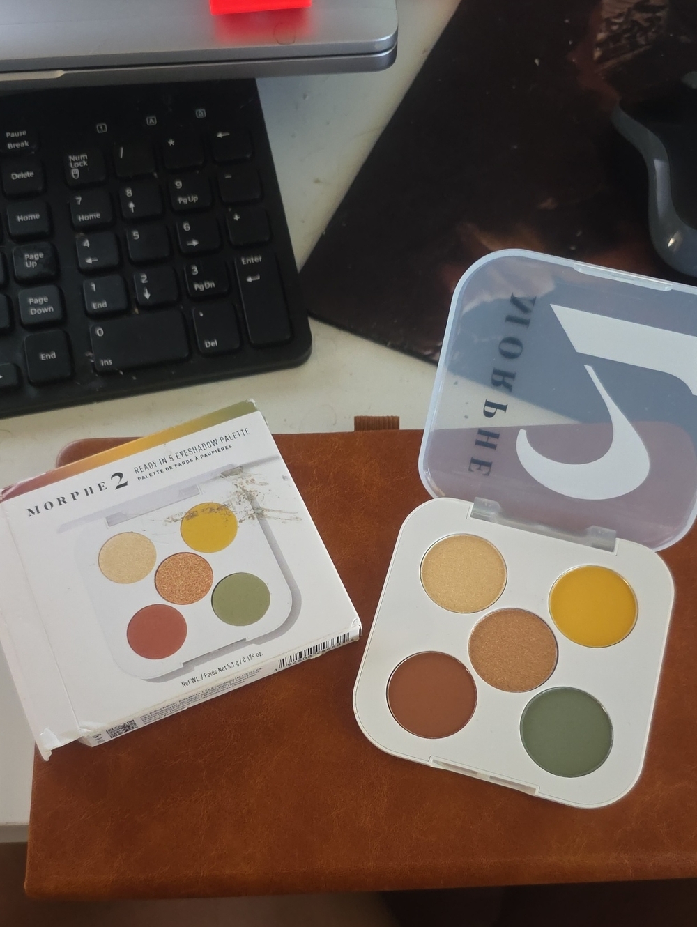 Morphe 5-Shade Eyeshadow Palette — Gold, Yellow, Olive, Copper, Brown